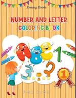 Number and Letter  Coloring Book for  Kids