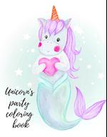 Unicorn's party coloring book 