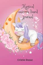 Magical unicorn lined journal 