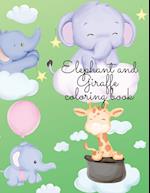 Elephant and Zebra coloring book 
