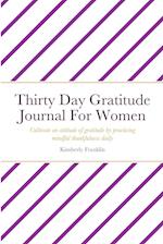 Thirty Day Gratitude Journal For Women 