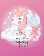 Magic unicorns coloring book 