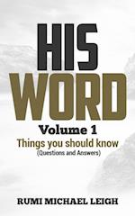 His Word Volume 1