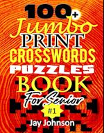 100+ Jumbo CROSSWORD Puzzle Book  For Seniors