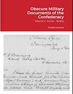 Obscure Military Documents of the Confederacy 