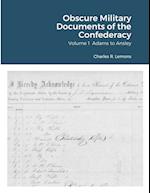 Obscure Military Documents  of the Confederacy