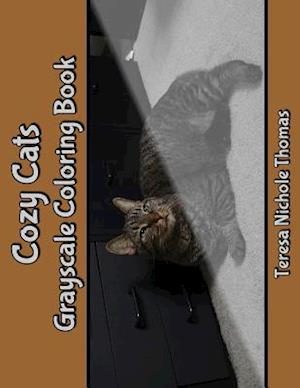 Cozy Cats Grayscale Coloring Book