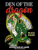 Den of the Dragon Coloring Book for Adults Midnight Edition