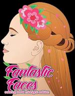 Fantastic Faces Coloring Book Midnight Edition