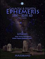 Galactic & Ecliptic Ephemeris 1550 - 2100 Ad 4 Asteroids