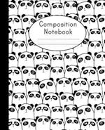 Composition Notebook: Cute Panda Pattern | College Ruled | Notebook For Kids, School Notebook 