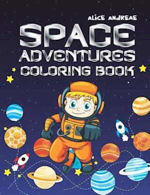 Space Coloring Book: coloring and activity books for kids ages 4-8