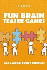 Fun Brain Teaser Games: Shimaguni Puzzles - 100 Large Print Puzzles 