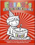 Elias's Birthday Coloring Book Kids Personalized Books