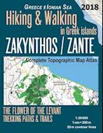 Zakynthos / Zante Complete Topographic Map Atlas 1:20000 Greece Ionian Sea Hiking & Walking in Greek Islands The Flower of the Levant Trekking Paths &