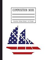 American Flagged Schooner Composition Book