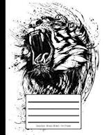 Angry Big Cat Composition Book