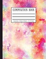 Dripping Watercolour Paint Composition Book