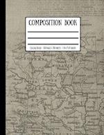 Old Newspaper & Map Composition Book