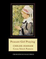 Peasant Girl Praying: Childe-Hassam Cross Stitch Pattern 