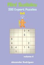 Mini Sudoku Puzzles -200 Expert 6x6 Vol. 4