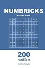 Numbricks Puzzles Book - 200 Hard Puzzles 9x9 (Volume 1)