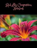 Red Lily Composition Book