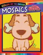 Mosaics Pixel Dog & Cat Coloring Books