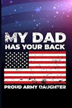 My Dad Has Your Back Proud Army Daughter