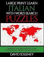 Large Print Learn Italian with Word Search Puzzles