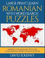 Large Print Learn Romanian with Word Search Puzzles