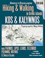 Kos & Kalymnos Topographic Map Atlas 1:30000 Greece Dodecanese Hiking & Walking in Greek Islands with Patmos, Lipsi, Leros, Telendos, Pserimos, Nisyro