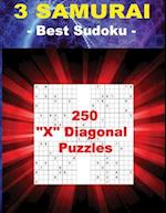 3 Samurai - Best Sudoku - 250 X Diagonal Puzzles