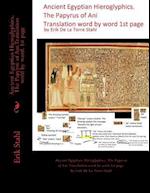 Ancient Egyptian Hieroglyphics.the Papyrus of Ani Translation Word by Word, 1st Page