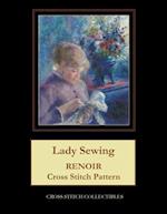 Lady Sewing: Renoir Cross Stitch Pattern 