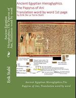 Ancient Egyptian Hieroglyphics, the Papyrus of Ani, Translation Word by Word