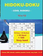 Hidoku-Doku - Cool Sudoku -13x13- 50 Easy +50 Medium + 50 Hard + 50 Very Hard