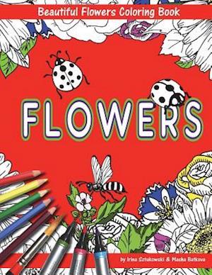 Beautiful Flowers with Bees and Ladybugs Coloring Book for Children