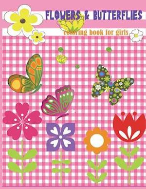 Flowers & Butterflies Coloring book for girls