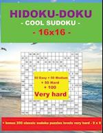 Hidoku-Doku - Cool Sudoku -16x16- 50 Easy + 50 Medium + 50 Hard + 100 Very Hard