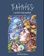 Fairies Line Art Coloring Book