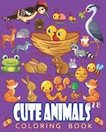 Cute Animals Coloring Book Vol.28