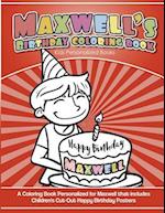 Maxwell's Birthday Coloring Book Kids Personalized Books