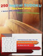 250 Logical Sudoku - Very Hard Levels + Bonus 250 Classic Samurai Sudoku Puzzles