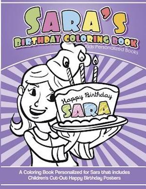 Sara's Birthday Coloring Book Kids Personalized Books