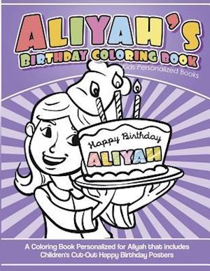 Aliyah's Birthday Coloring Book Kids Personalized Books