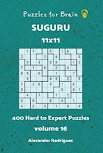 Puzzles for Brain Suguru - 400 Hard to Expert 11x11 Vol.16