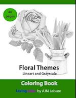 Floral Themes Coloring Book