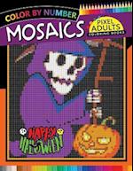 Happy Halloween Pixel Mosaics Coloring Books