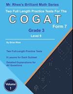 Two Full Length Practice Tests for the Cogat Grade 3 Level 9 Form 7